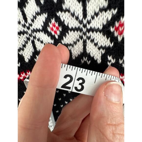 Vintage Christmas Sweater Mens Large Black Bulldog Dogs Cotton Pullover Knit - Picture 5 of 5